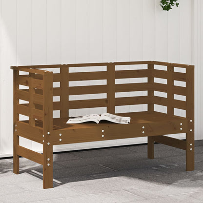 Solid Pine Garden Bench in Honey Brown, 111.5x53x71 cm