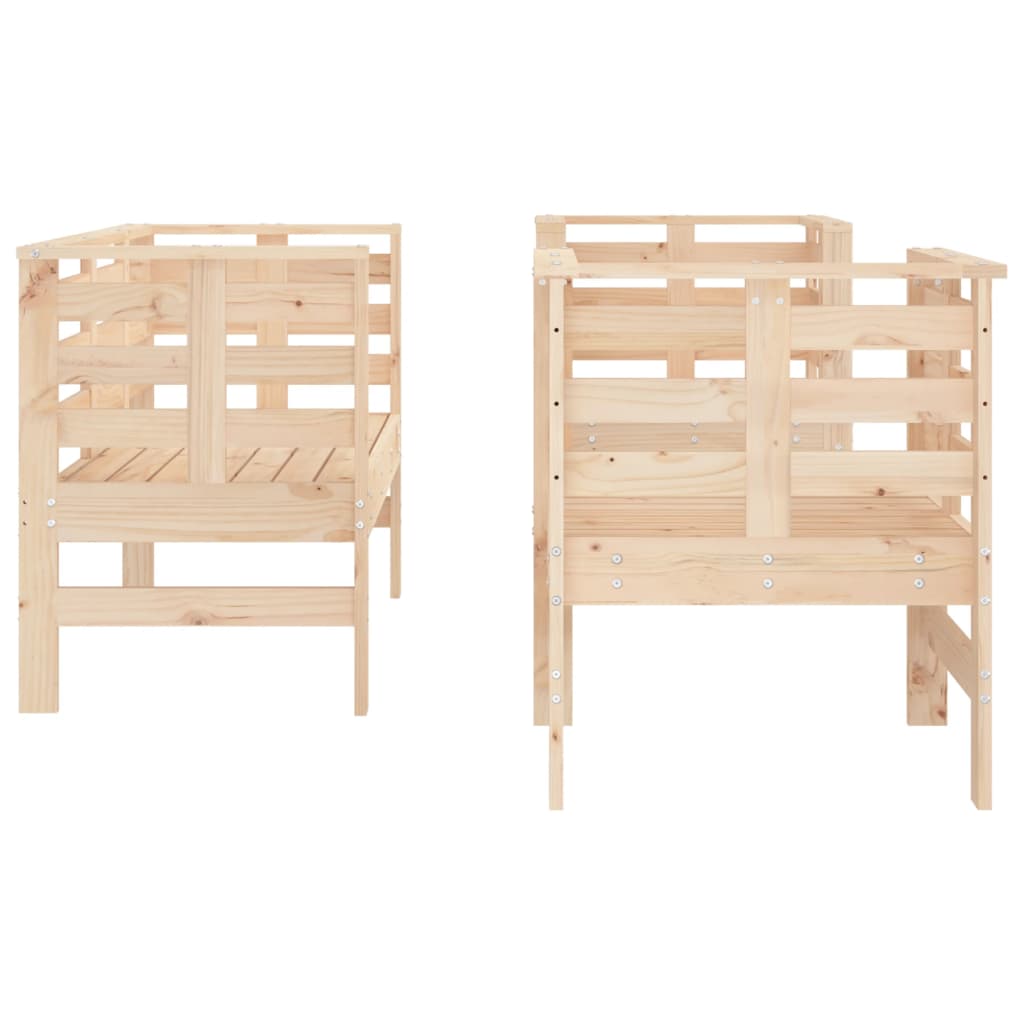 3-Piece Pine Wood Garden Lounge Set - Solid & Durable