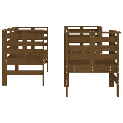 Honey Brown 3-Piece Pine Wood Garden Lounge Set