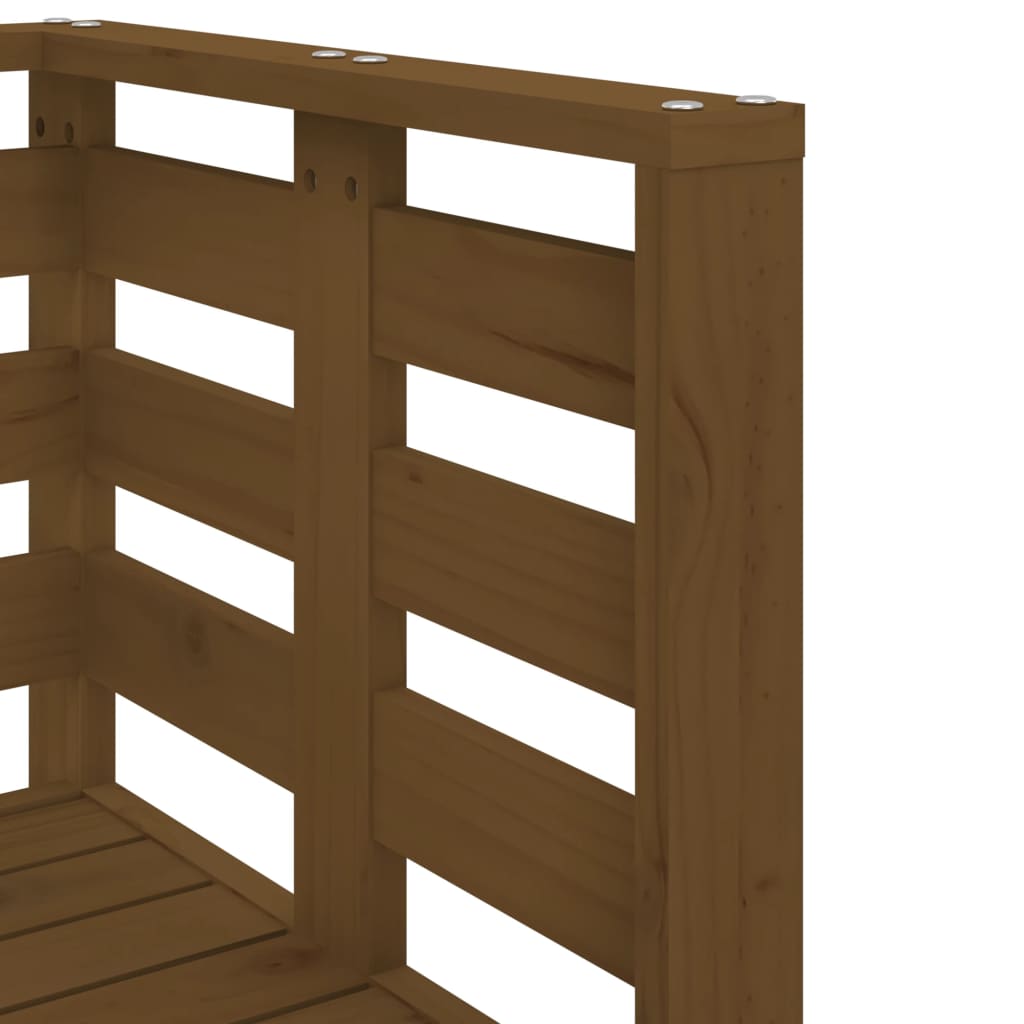 Honey Brown 3-Piece Pine Wood Garden Lounge Set