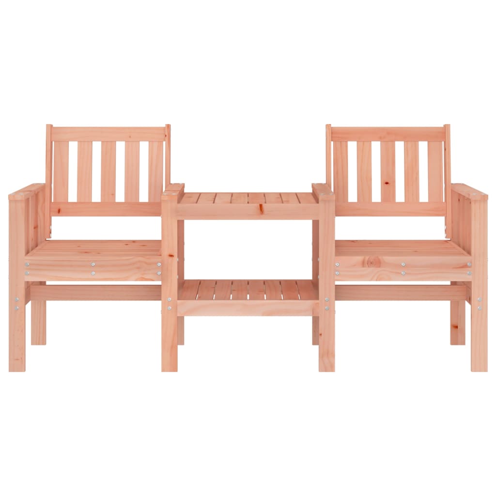 2-Seater Douglas Wood Garden Bench & Table - Solid & Stylish
