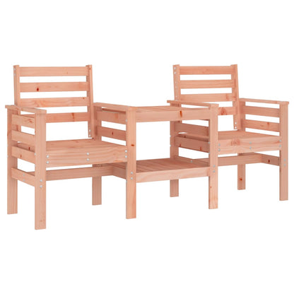 2-Seater Solid Wood Douglas Garden Bench with Table