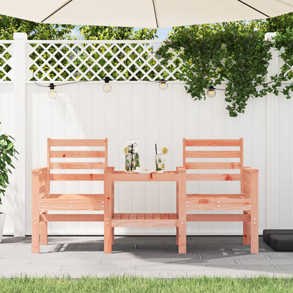 2-Seater Solid Wood Douglas Garden Bench with Table