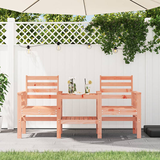 2-Seater Solid Wood Douglas Garden Bench with Table