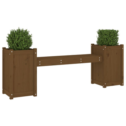 Solid Pine Planter Bench - Honey Brown, 180x36x63 cm