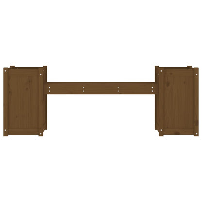 Solid Pine Planter Bench - Honey Brown, 180x36x63 cm