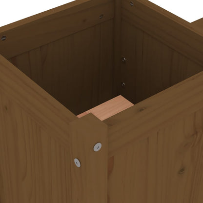 Solid Pine Planter Bench - Honey Brown, 180x36x63 cm