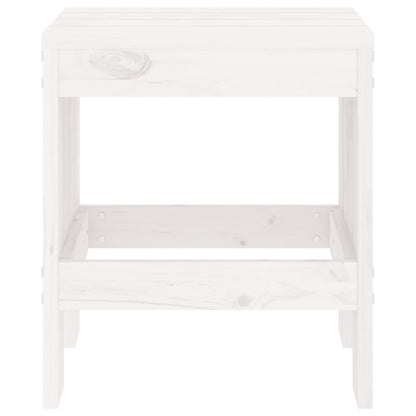 Solid Pine Wood Garden Stools 2 pcs - White 40x36x45 cm