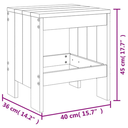 Solid Wood Douglas Garden Stools Set of 2 - 40x36x45 cm