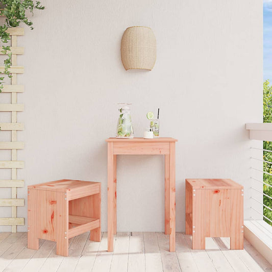 Solid Wood Douglas Garden Stools Set of 2 - 40x36x45 cm