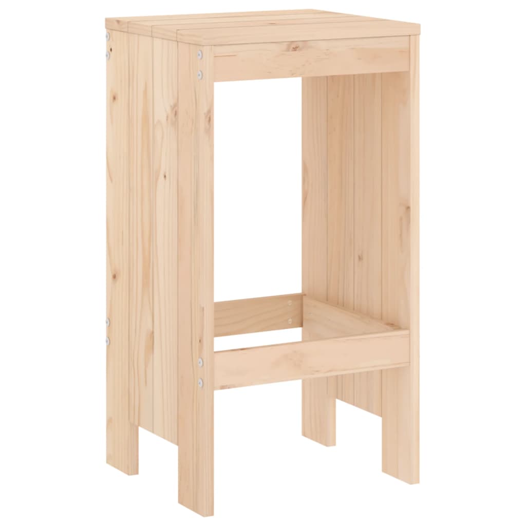 Solid Wood Pine Bar Stools Set of 2 - 40x36x75 cm