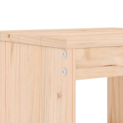 Solid Wood Pine Bar Stools Set of 2 - 40x36x75 cm