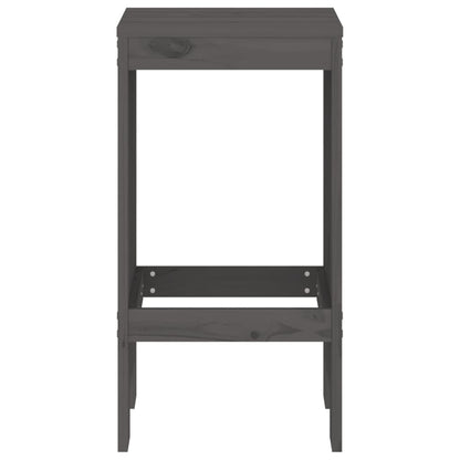 Set of 2 Grey Bar Stools 75cm - Solid Pine Wood