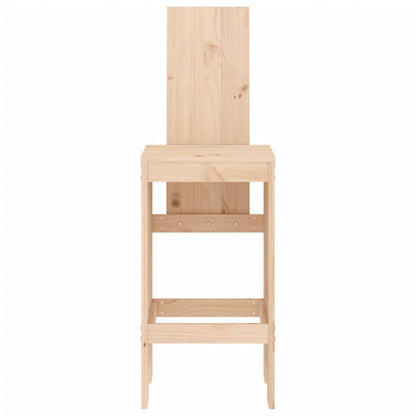 Solid Pine Wood Bar Stools, 2 pcs, 40x42x120 cm - Classic Charm