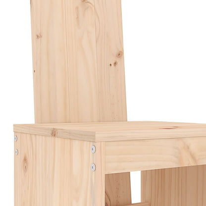 Solid Pine Wood Bar Stools, 2 pcs, 40x42x120 cm - Classic Charm