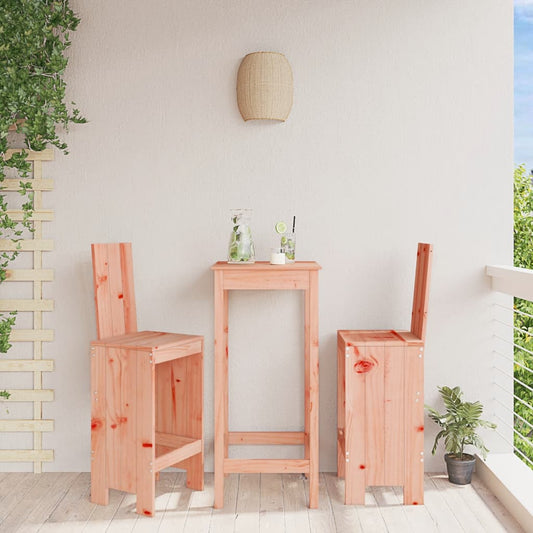 Solid Wood Douglas Bar Stools Set of 2, 40x42x120 cm