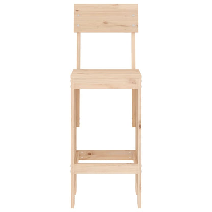 Solid Pine Wood Bar Stools Set of 2 - 40x48.5x115.5 cm