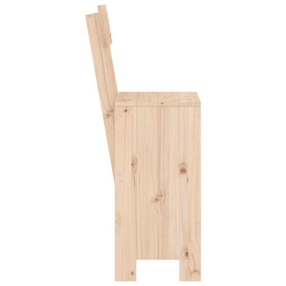 Solid Pine Wood Bar Stools Set of 2 - 40x48.5x115.5 cm