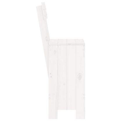 White Solid Pine Wood Bar Stools, Set of 2 (40x48.5x115.5 cm)