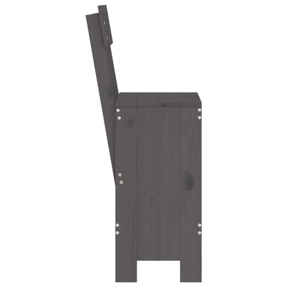 Modern Grey Pine Wood Bar Stools Set of 2 - 115.5cm