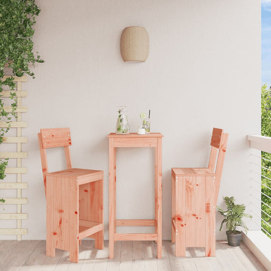 Elegant Solid Wood Douglas Bar Stools Set of 2 - 115.5 cm High