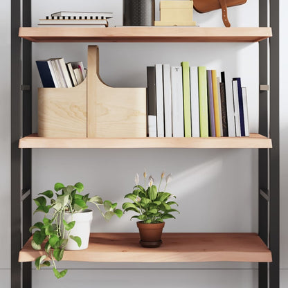 Natural Oak Wall Shelf 100x60x2-4cm | Untreated Solid Wood Design