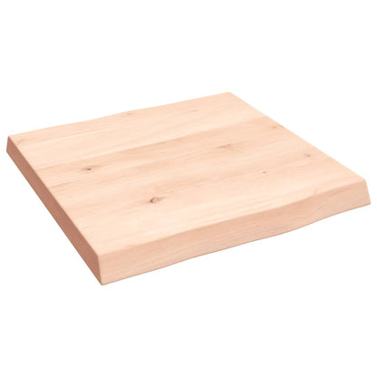 Rustic Live Edge Solid Wood Table Top 40x40 cm - Untreated Finish