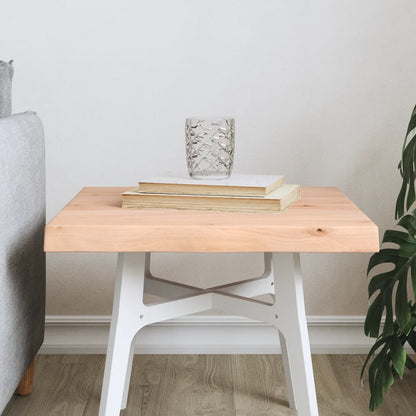 Rustic Live Edge Solid Wood Table Top 40x40 cm - Untreated Finish