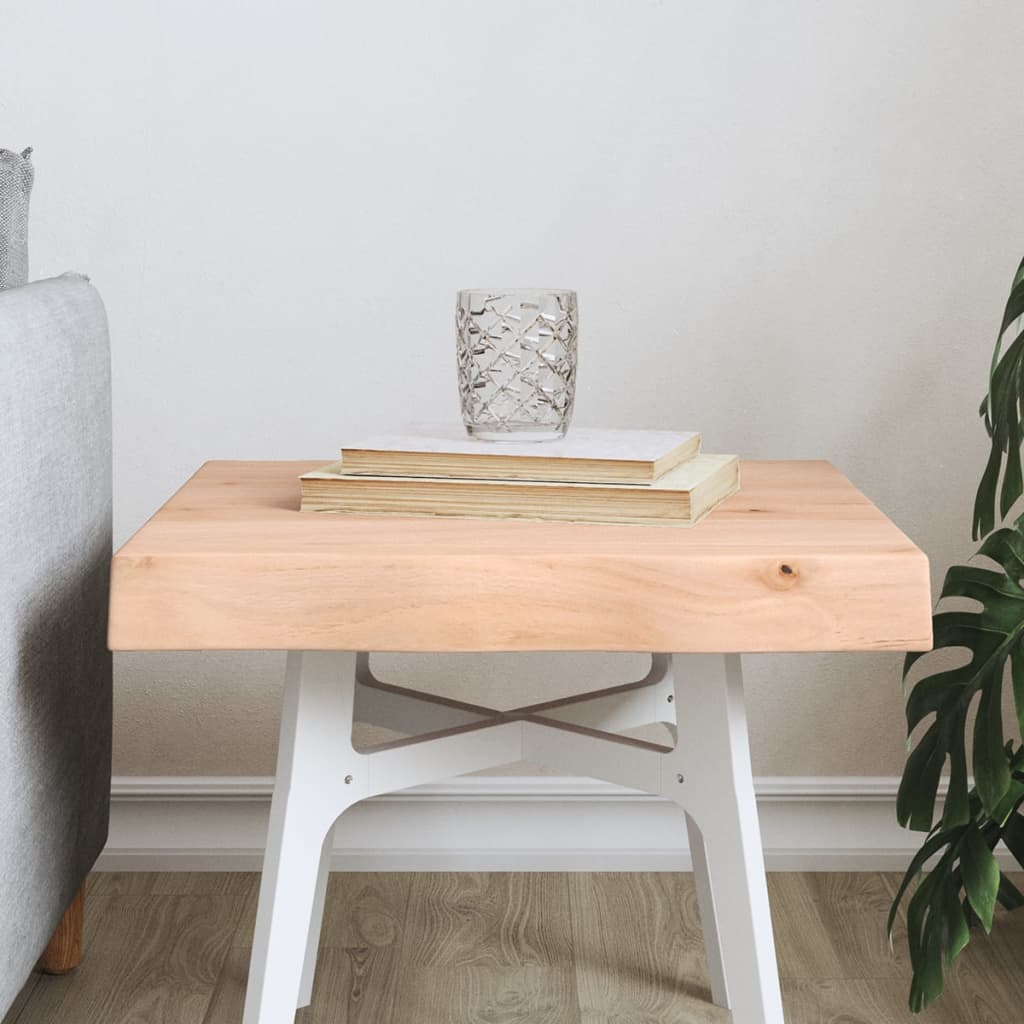 Natural Live Edge 40x40x(2-6) cm Solid Wood Table Top