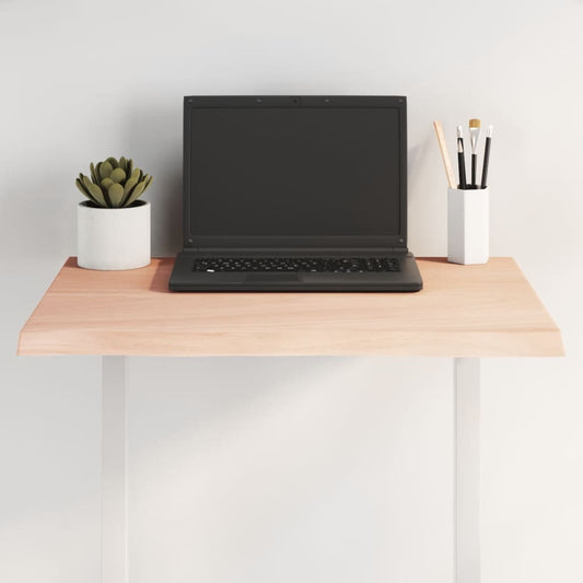 Oak Live Edge Table Top 60x40x2 cm - Natural Solid Wood