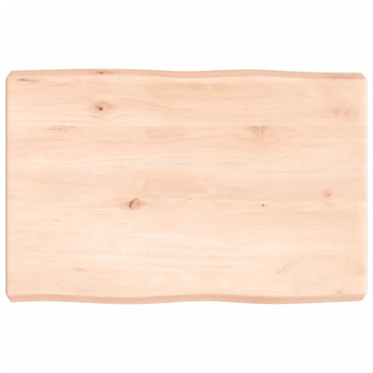 Live Edge Solid Wood Table Top 60x40x(2-6) cm, Untreated Finish