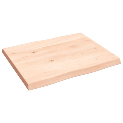 Natural Live Edge Solid Wood Table Top, 60x50x(2-4) cm, Untreated
