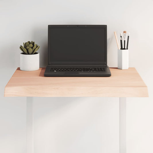 Natural Live Edge Solid Wood Table Top, 60x50x(2-4) cm, Untreated