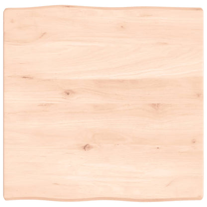 Live Edge Solid Wood Table Top 60x60x(2-4) cm Untreated Finish