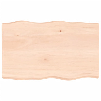 Untreated Solid Wood Live Edge Table Top 80x50x(2-6) cm