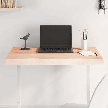 Live Edge Solid Wood Table Top 80x60cm, Adjustable Height