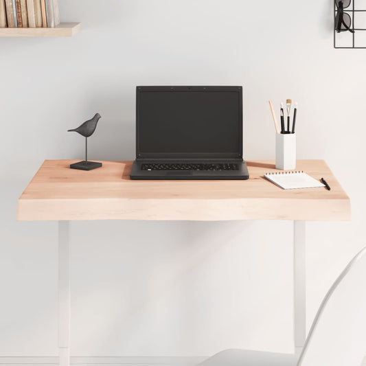 Live Edge Solid Wood Table Top 80x60cm, Adjustable Height