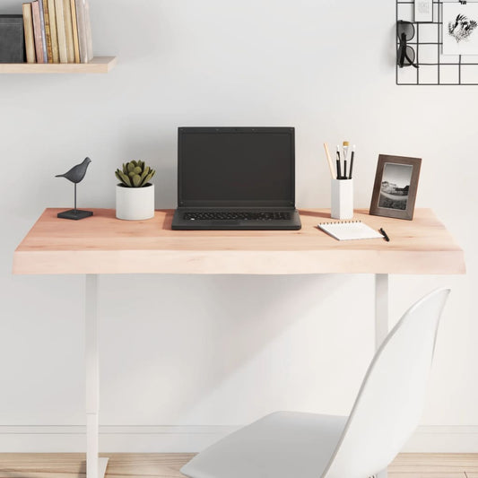Solid Wood Live Edge Table Top - 100x40 cm, Adjustable Thickness