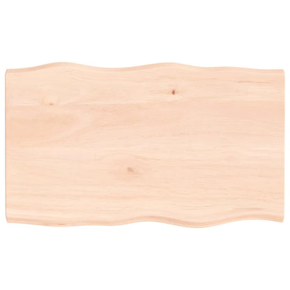 Live Edge Solid Wood Table Top 100x60x(2-4) cm - Untreated Finish
