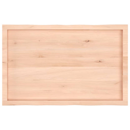 Live Edge Solid Wood Table Top 100x60x(2-4) cm - Untreated Finish