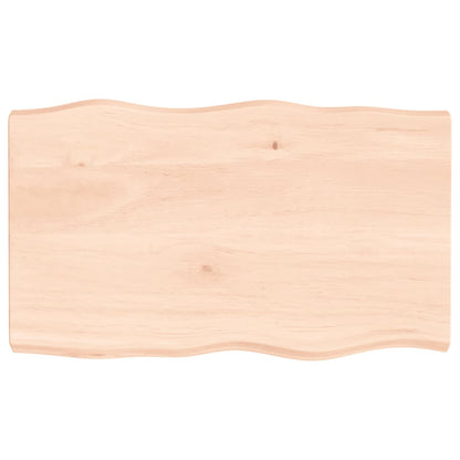 Live Edge Untreated Solid Wood Table Top 100x60x(2-6) cm