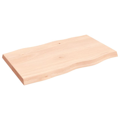 Live Edge Untreated Solid Wood Table Top 100x60x(2-6) cm