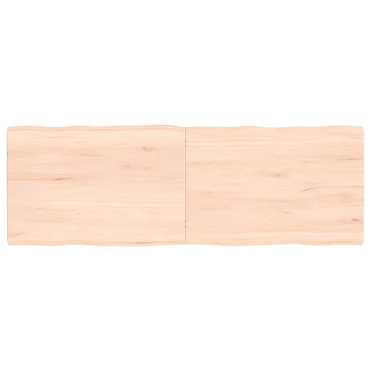 Live Edge Solid Wood Table Top, 120x40 cm, Untreated Natural Finish