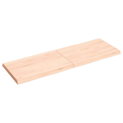 Live Edge Solid Wood Table Top, 120x40 cm, Untreated Natural Finish