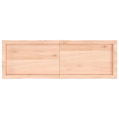 Live Edge Solid Wood Table Top, 120x40 cm, Untreated Natural Finish