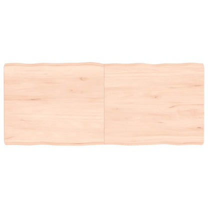 Solid Wood Live Edge Table Top - Natural, 120x50x(2-6) cm