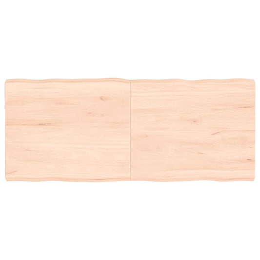 Solid Wood Live Edge Table Top - Natural, 120x50x(2-6) cm