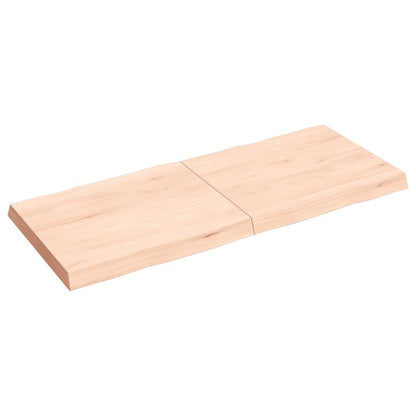Solid Wood Live Edge Table Top - Natural, 120x50x(2-6) cm