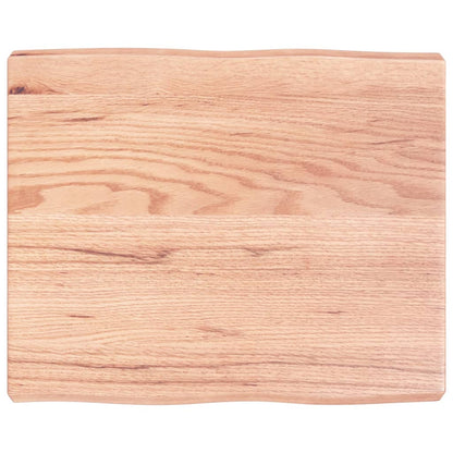 Live Edge Solid Wood Table Top, Light Brown, 60x50x(2-6) cm