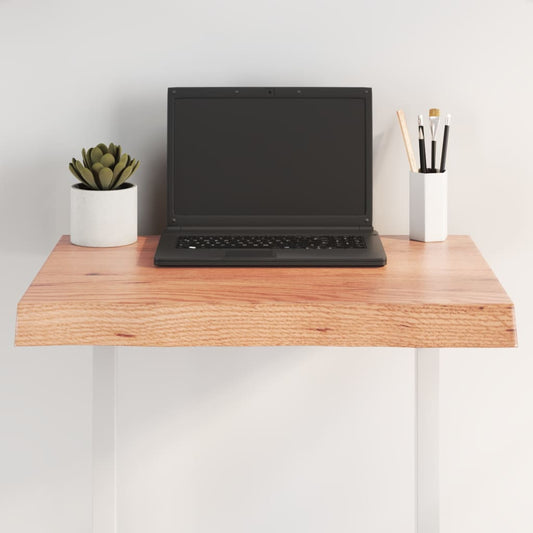Live Edge Solid Wood Table Top, Light Brown, 60x50x(2-6) cm